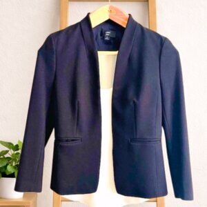 J.Crew Going Out Blazer Black Stretch Open Front Career Jacket Size 6